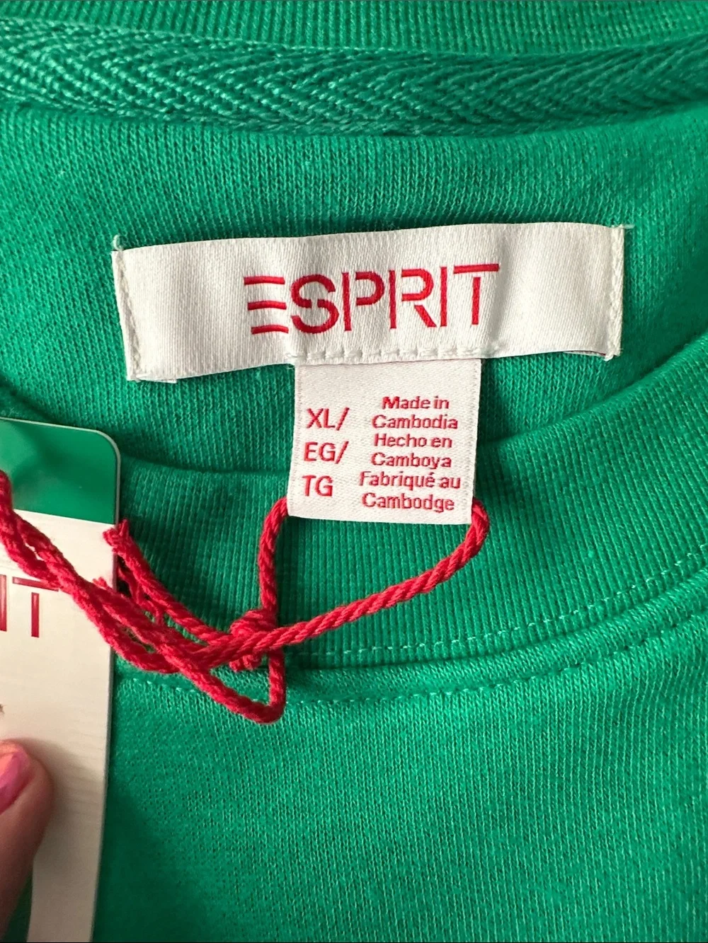 Esprit Emerald Green Logo Crewneck Sweatshirt